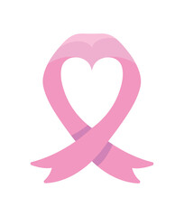 Naklejka premium pink ribbon of breast cancer