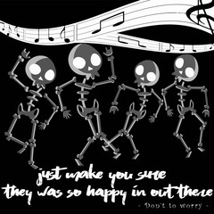 Halloween skeleton dancing