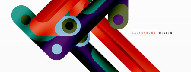 Lines geometric creative abstract background. Bright color line composition for wallpaper, banner, background or landing