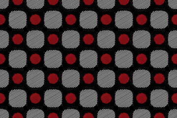 Scribble polka dots seamless pattern design