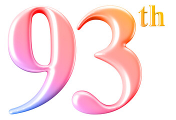 Obraz premium celebration 93th number