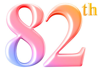 Obraz premium celebration 82th number
