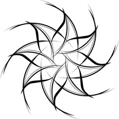 abstract black and white illustration