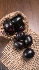 Jambul or Jamun (Syzygium cumini) isolated on white background