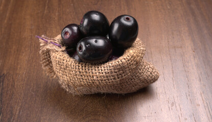 Jambul or Jamun (Syzygium cumini) isolated on white background