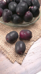 Jambul or Jamun (Syzygium cumini) isolated on white background