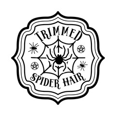 Trimmed spider Hain Apothecary Labels 