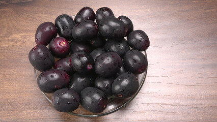 Jambul or Jamun (Syzygium cumini) isolated on white background