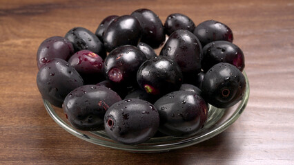 Jambul or Jamun (Syzygium cumini) isolated on white background