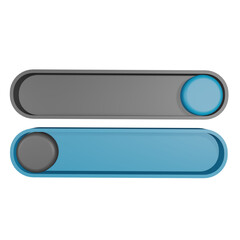 3d on of slider icon illustration isolated