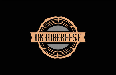 Vintage logo with wood ornaments