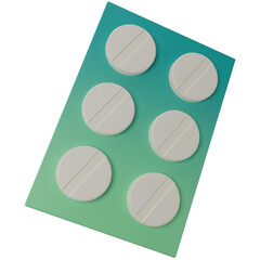 Pill Set 3D Illustration