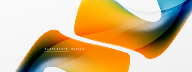 Fluid color abstract background. Liquid gradients, wave pattern. Trendy techno business template for wallpaper, banner, background or landing