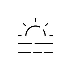 Ocean, Water, River, Sea Dotted Line Icon Vector Illustration Logo Template. Suitable For Many Purposes.