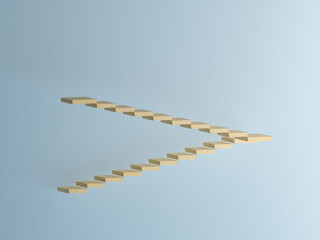 階段。階段風オブジェ。浮遊感。3DCG。