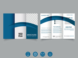 Business Brochure Template in Tri Fold Layout.