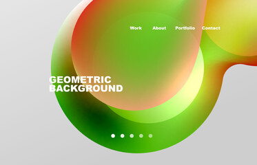 Abstract liquid background for your landing page design. Web page for website or mobile app wallpaper