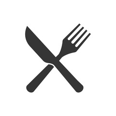 Trendy fork and knife icon vector design isolated