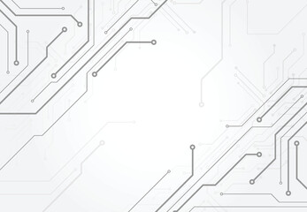 Abstract background with technology circuit board texture. Electronic motherboard illustration. Communication and engineering concept. Vector illustration