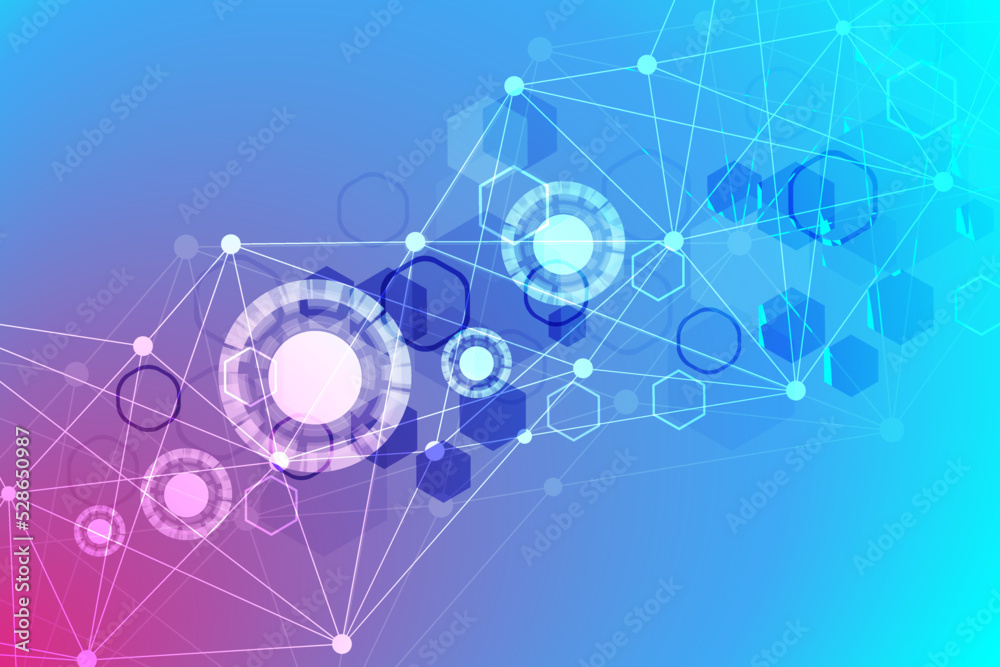Poster big data visualization background. modern futuristic virtual abstract background. science network pa