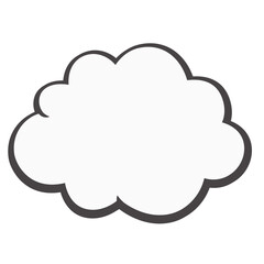 Empty cartoon comic chat bubble