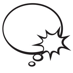 Empty cartoon comic cloud