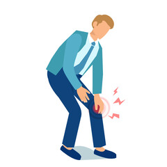Vector of a man with a knee pain