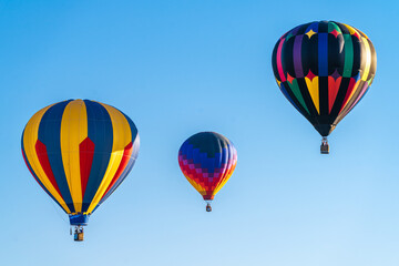 Fototapeta na wymiar Colorado Springs Labor Day Lift Off Hot Air Balloon event