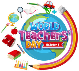 World Teacher's Day Logo Banner Design