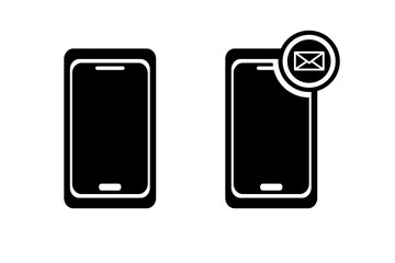 A set of smartphones. A new message concept. Good for any project.