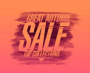 Great autumn sale vector web banner template