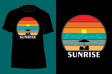 Sunrise T Shirt Design Retro Vintage