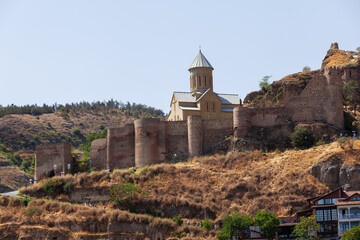 Fototapeta na wymiar Ancient fortress Narikala in the old town of Tbilisi, Georgia