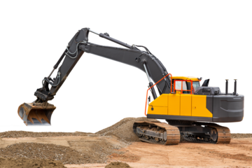 Bagger auf einer Baustelle