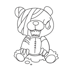 Creepy kawaii pastel goth Coloring page 