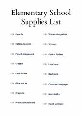 Elementary School Supplies List