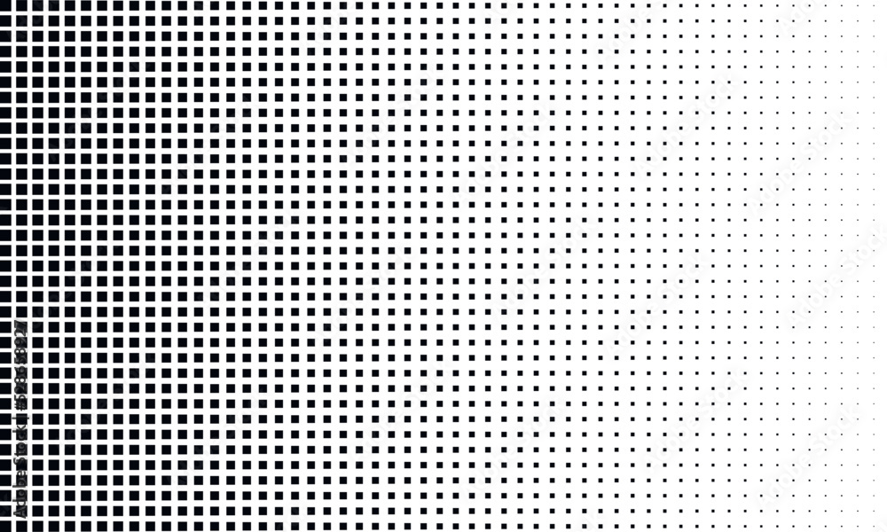 Wall mural halftone square dots. checkered halftone pattern. abstract squares background.