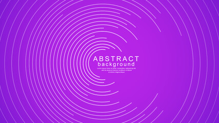 Abstract circle lines on purple background