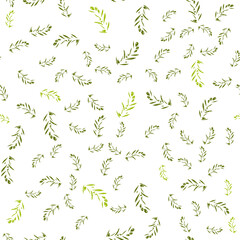 Seamless vector pattern with abstract, stylized olive branches. Texture for packaging of olive oil, pickled olives, labels. Botanical illustration, plant