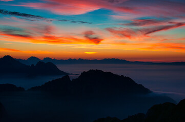 Sunrise from Rifugio dal Piaz, Alta Via 2, Dolomites, Italy