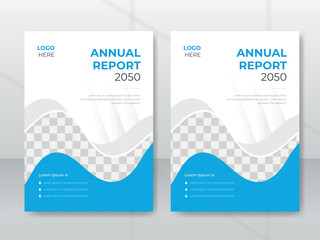 Creative modern corporate business annual report or brochure cover design template