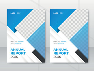 Creative modern corporate business annual report or brochure cover design template