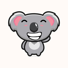 cute koala design holding smiling