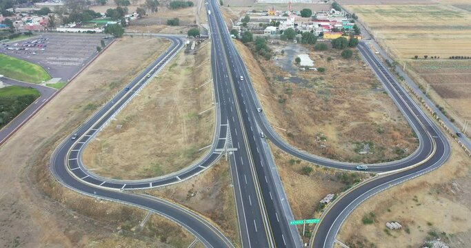 Road to texcoco state of mexico, from a drone