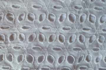 Backdrop - vintage white eyelet embroidery cotton fabric