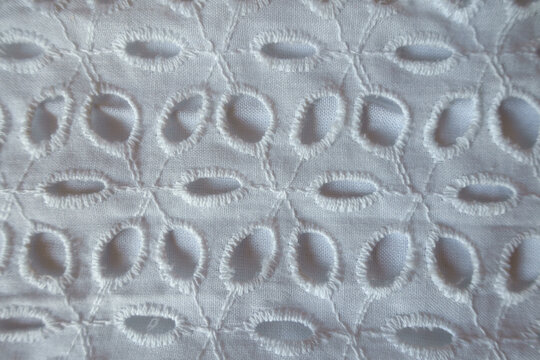 Grey eyelet fabric deals
