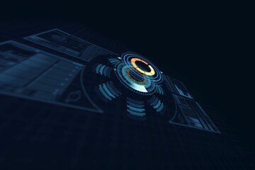 Digital image of illuminated volume knob interface