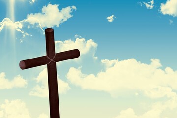 Cross against sky