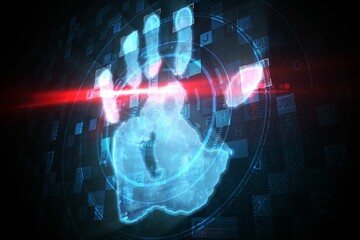 Digital security hand  scan