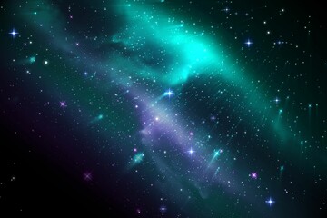 Obraz na płótnie Canvas Aurora shimmering in night sky